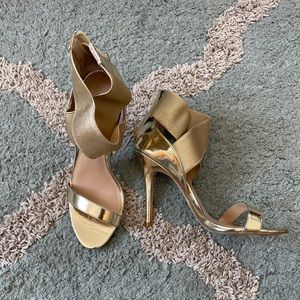 Madeline Girl Gold Heels, Size 7